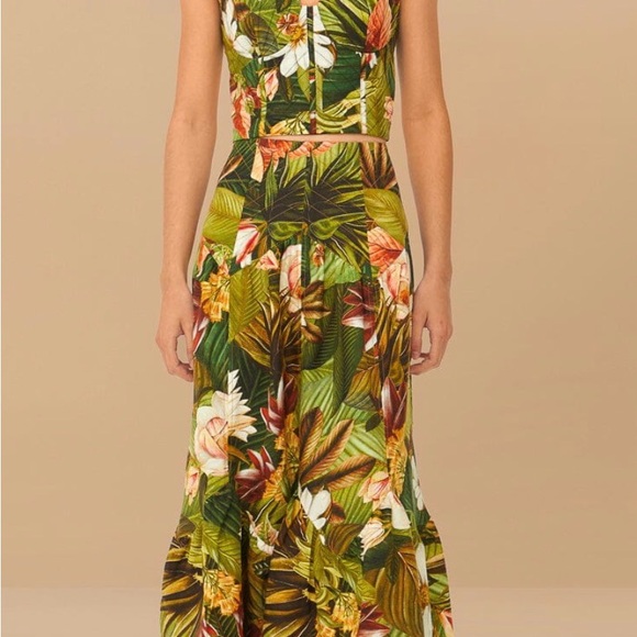 Farm Rio Tropical Leaf Print Skirt - Picture 3 of 5